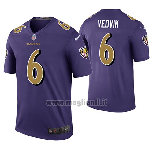 Maglia NFL Legend Baltimore Ravens Kaare Vedvik Viola Color Rush